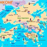 карта с достопримечательностями Гонконга